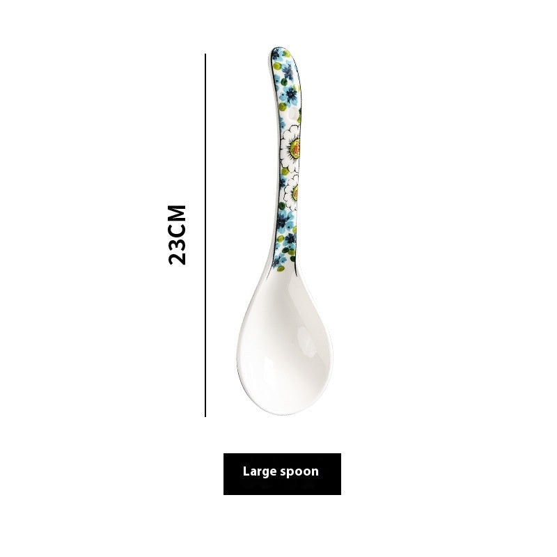 Hand-painted Ceramic Bowl Household Noodle Bowl Creative High-looking Bowls And Plates Tableware