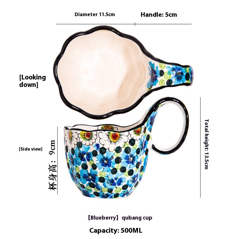 Hand-painted Ceramic Bowl Household Noodle Bowl Creative High-looking Bowls And Plates Tableware