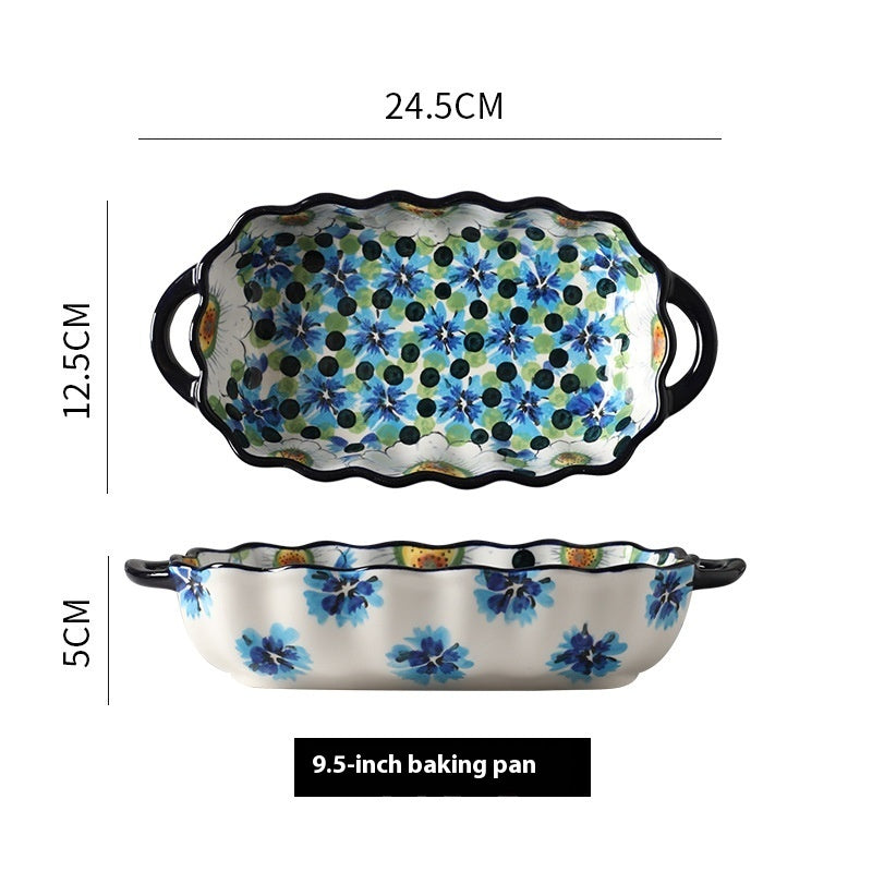 Hand-painted Ceramic Bowl Household Noodle Bowl Creative High-looking Bowls And Plates Tableware
