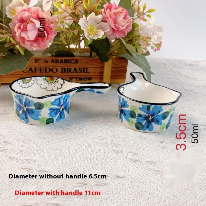 Hand-painted Ceramic Bowl Household Noodle Bowl Creative High-looking Bowls And Plates Tableware